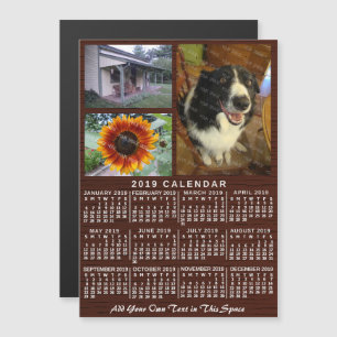 2019 Calendar (See Description for New Version)  Magnetic Invitation