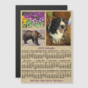 2019 Calendar (See Description for New Version) Magnetic Invitation