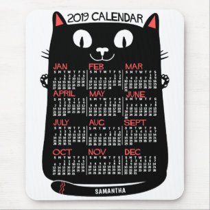 2019 Calendar (See Description for New Version) Mouse Pad