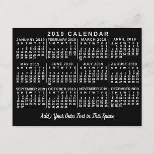 2019 Calendar (See Description for New Version) Postcard