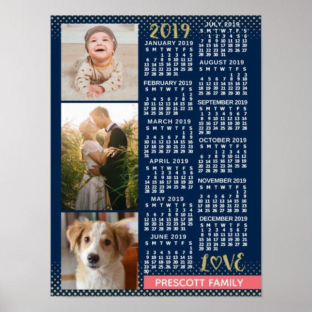 2019 Calendar (See Description for New Version)  Poster (Front)