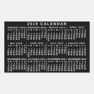 2019 Calendar (See Description for New Version)  Sticker