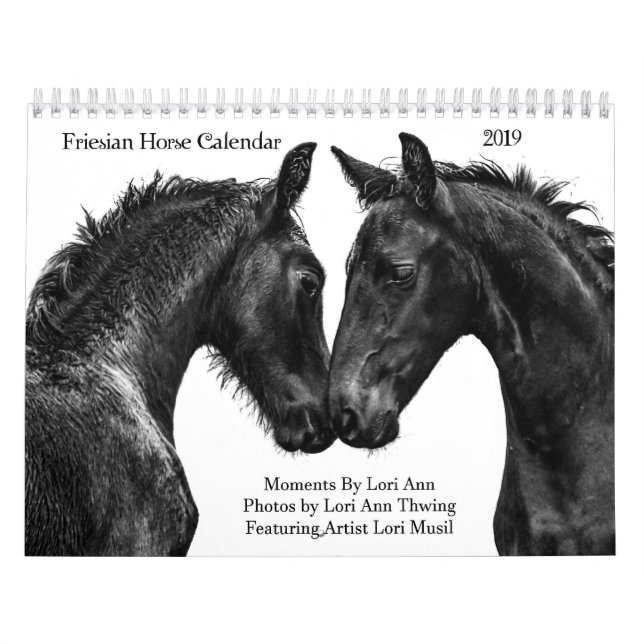 2019 Friesian Horse Calendar- Moments By Lori Ann Calendar (Cover)