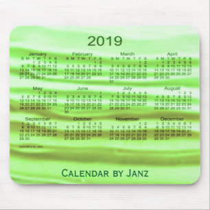 2019 Key Lime Frosting Calendar by Janz Mouse Pad