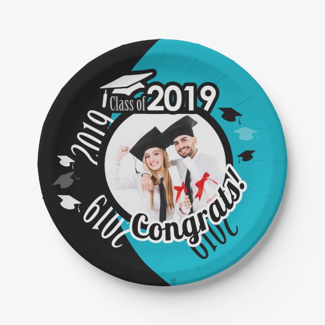 2019 Personalized Paper photo plate Graduation (Front)