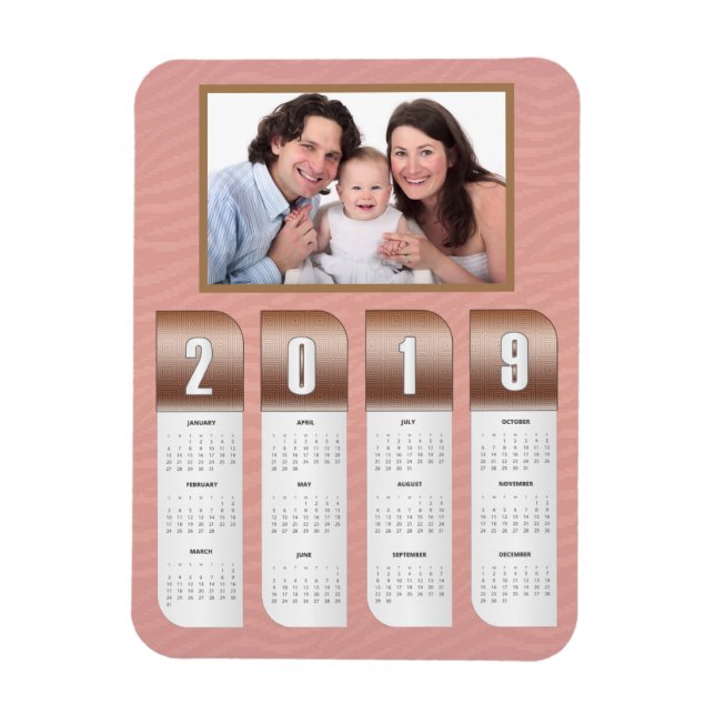 2019 Personalized Photo Calendars Magnet (Vertical)