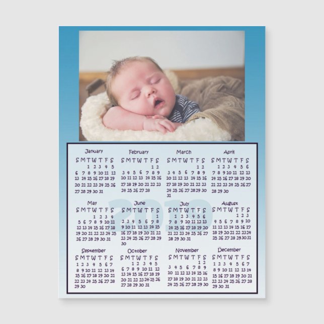 2019 Personalized Photo Mini Magnet Calendars (Front)