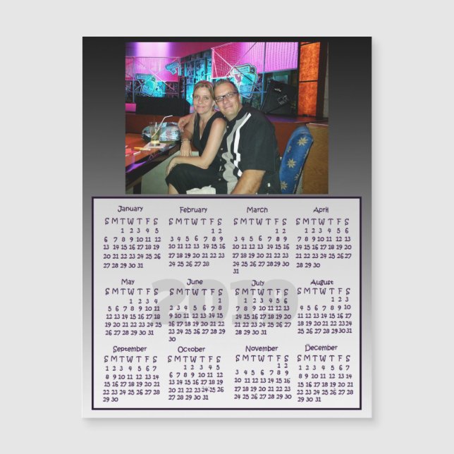 2019 Personalized Photo Mini Magnet Calendars (Front)