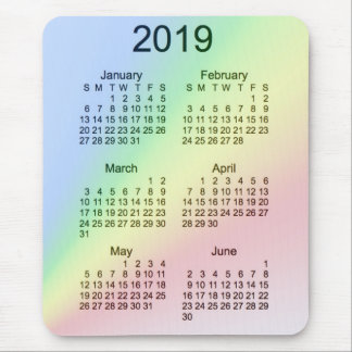 2019 Rainbow Large Print Calendar by Janz Mousepad
