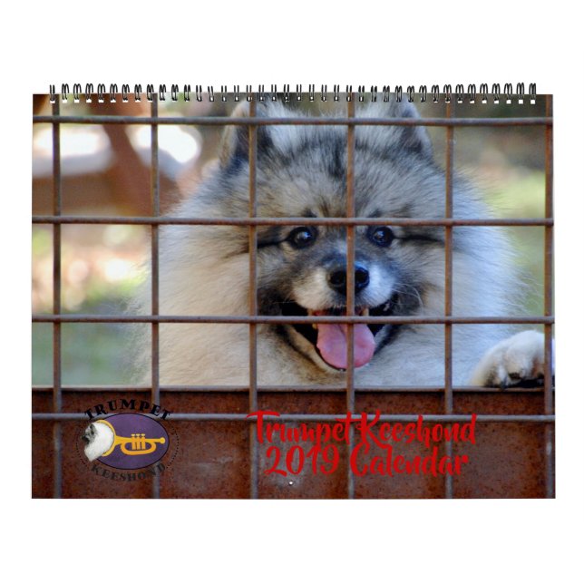 2019 Trumpet Keeshond Calendar (Cover)