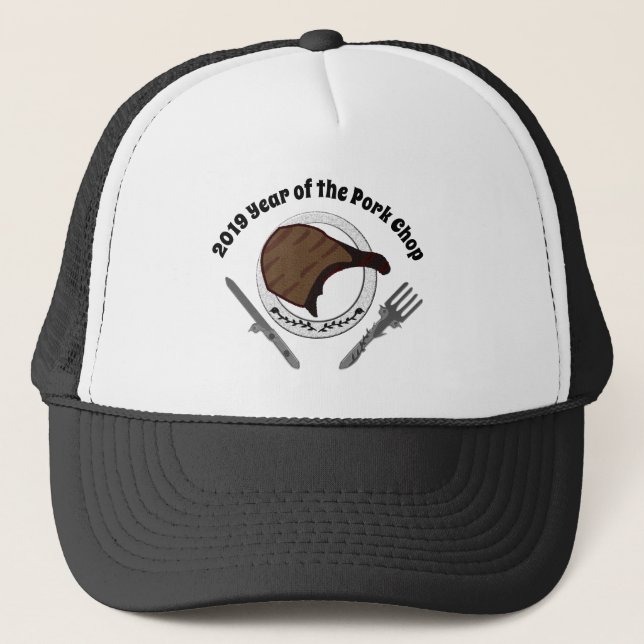 2019 Year of the Pork Chop Trucker Hat (Front)