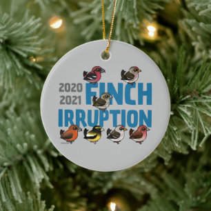 2020-2021 Finch Irruption Ceramic Ornament