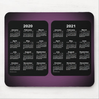 2020-2021 Foggy Purple Neon Calendar by Janz Mouse Pad