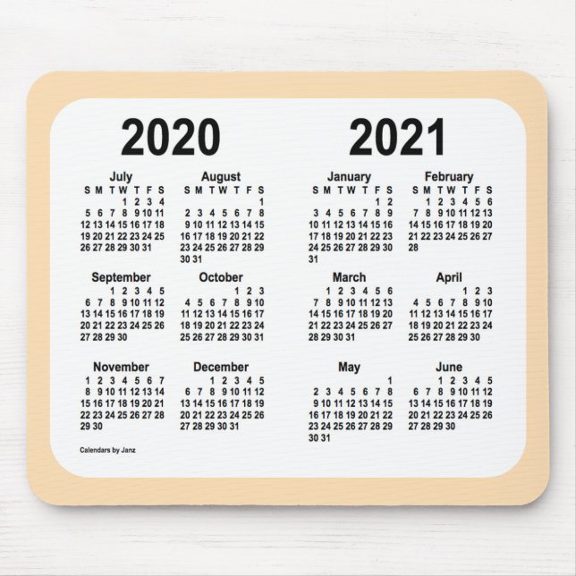 2020-2021 School Year Calendar by Janz Wheat Mouse Pad (Front)