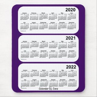 2020-2022 Purple 3 Year Calendar by Janz Mouse Pad