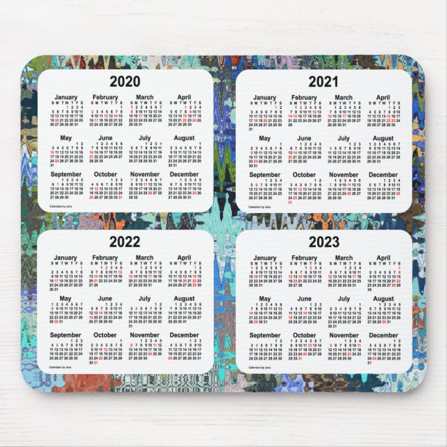 2020-2023 Crazy Quilt  Holiday Calendar by Janz Mouse Pad (Front)