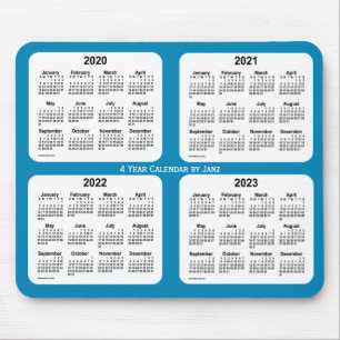 2020-2023 Steel Blue 4 Year Calendar by Janz Mouse Pad