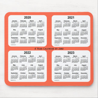 2020-2023 Tomato Red 4 Year Calendar by Janz Mouse Pad