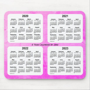 2020-2023 Violet 4 Year Calendar by Janz Faded Mouse Pad