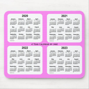 2020-2023 Violet 4 Year Calendar by Janz Mouse Pad