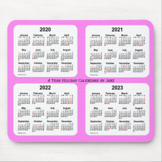 2020-2023 Violet 4 Year Holiday Calendar by Janz Mouse Pad
