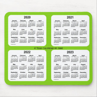 2020-2023 Yellow Green 4 Year Calendar by Janz Mouse Pad