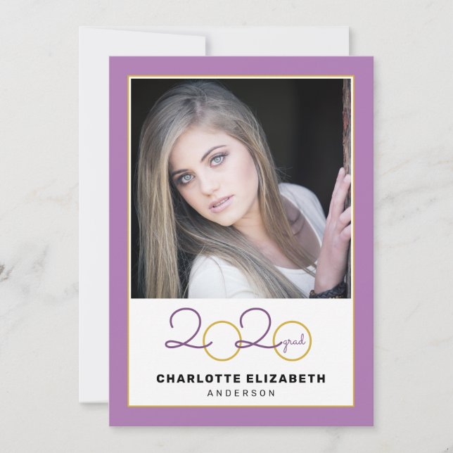 2020 | 2 Photo Graduation Party Invitation (Devant)