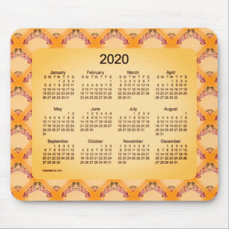 2020 Calendar by Janz Art Nouveau Sangria Mouse Pad