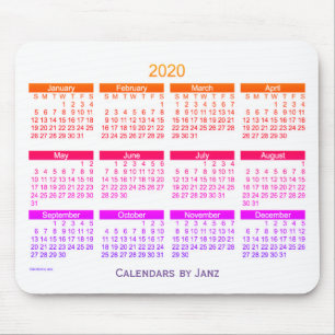 2020 Calendar by Janz Ipanema Bold Mouse Pad