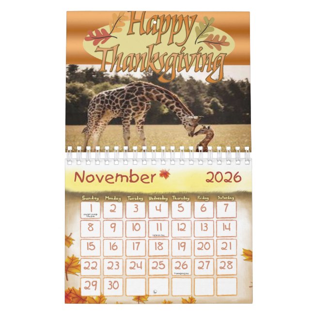 2020 Calendar Giraffe (Nov 2026)