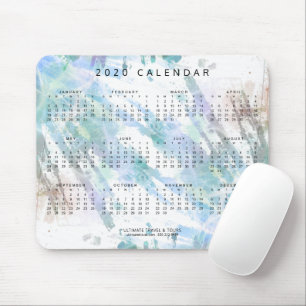 2020 Calendar Modern Abstract Company Mouse Pad