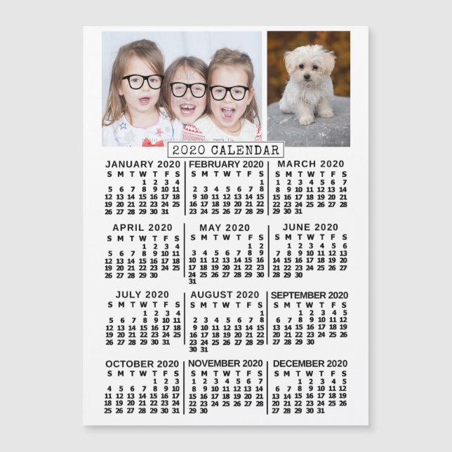 2020 Calendar (See Description for New Version) (Front)