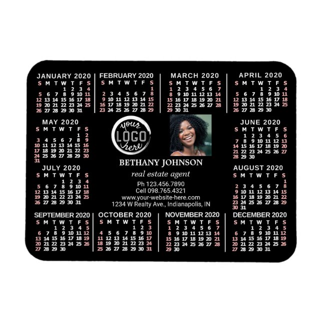 2020 Calendar (See Description for New Version) Magnet (Horizontal)