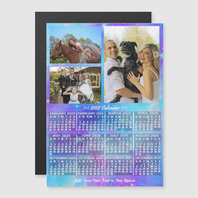 2020 Calendar (See Description for New Version) Magnetic Invitation (Front/Back)