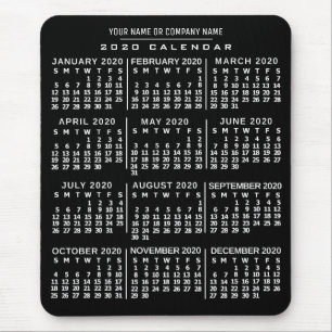 2020 Calendar (See Description for New Version) Mouse Pad
