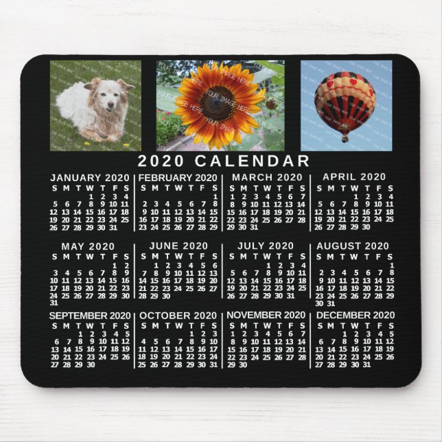 2020 Calendar (See Description for New Version)  Mouse Pad (Front)