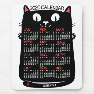 2020 Calendar (See Description for New Version)  Mouse Pad