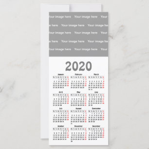 2020 calendar template Flar Card