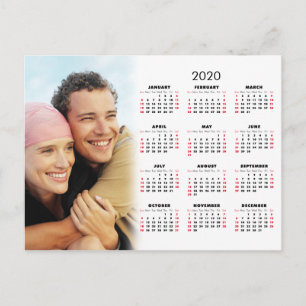 2020 Calendar Your Photo Postcard