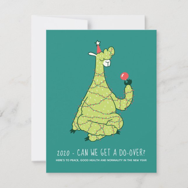 2020 Can We Get A Do-Over Funny LLama Christmas (Front)