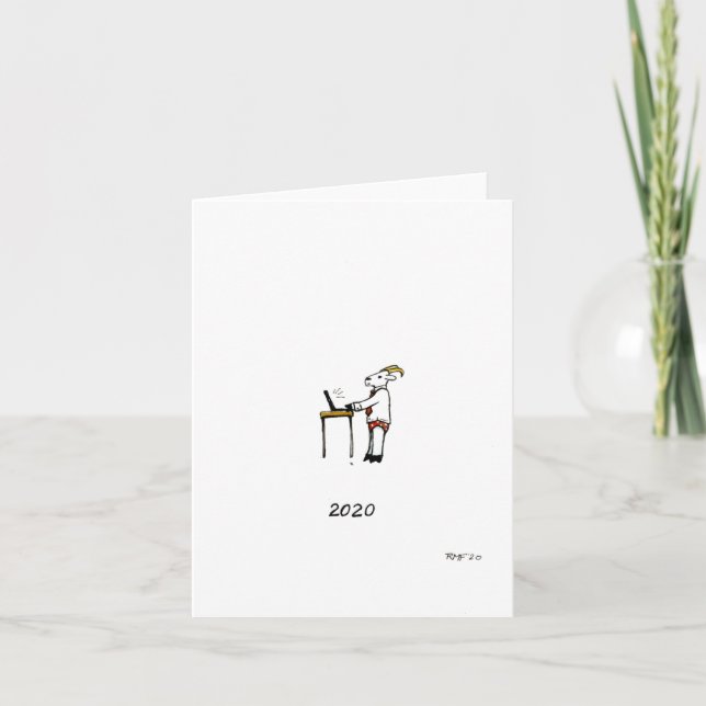 "2020", carte de voeux vierge (Devant)