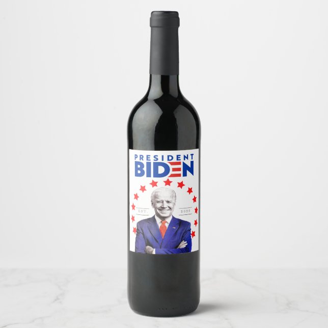 2020 Celebrate President Joe Biden Election Win Wine Label (Front)