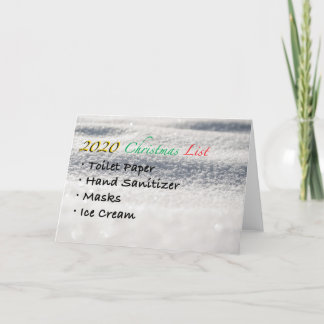 2020 Christmas List Christmas Card