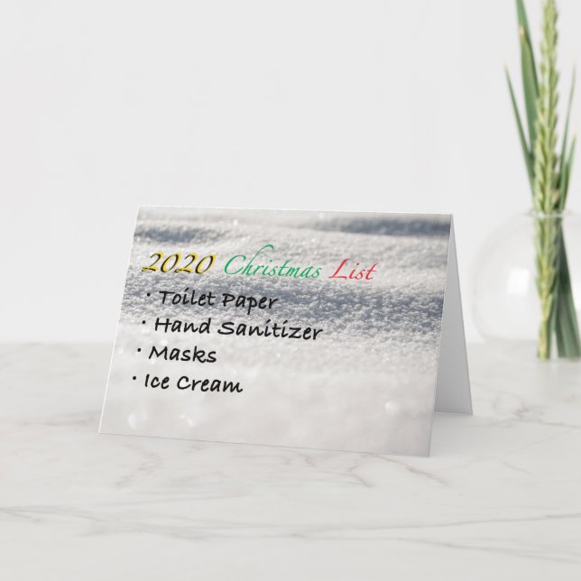 2020 Christmas List Christmas Card (Front)