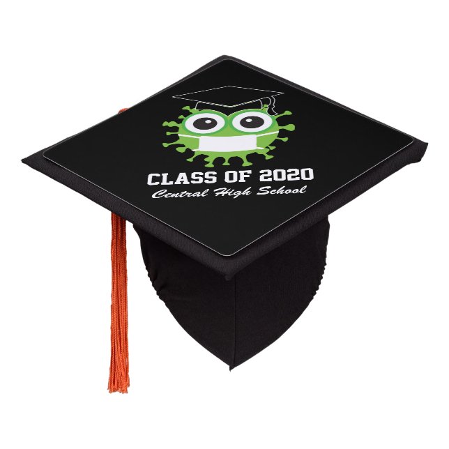 2020 Coronavirus Graduation Cap Topper (Angled)