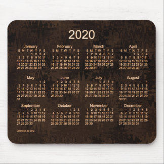 2020 Crazy Quilt Brown Calendar by Janz Mouse Pad