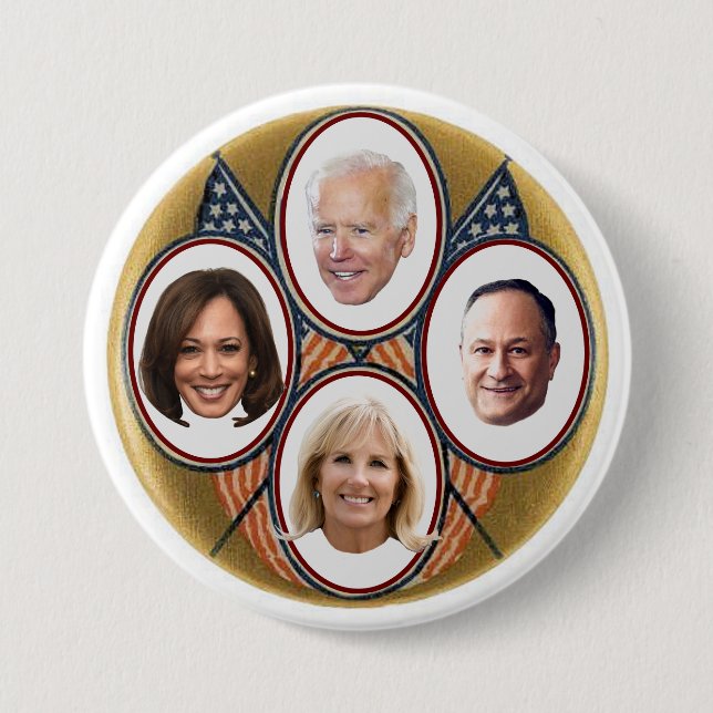 2020 Democratic Presidential Ticket 3 Inch Round Button (Front)