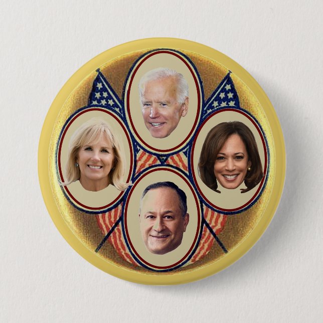 2020 Democratic Presidential Ticket 3 Inch Round Button (Front)