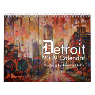 2020 Detroit Calendar
