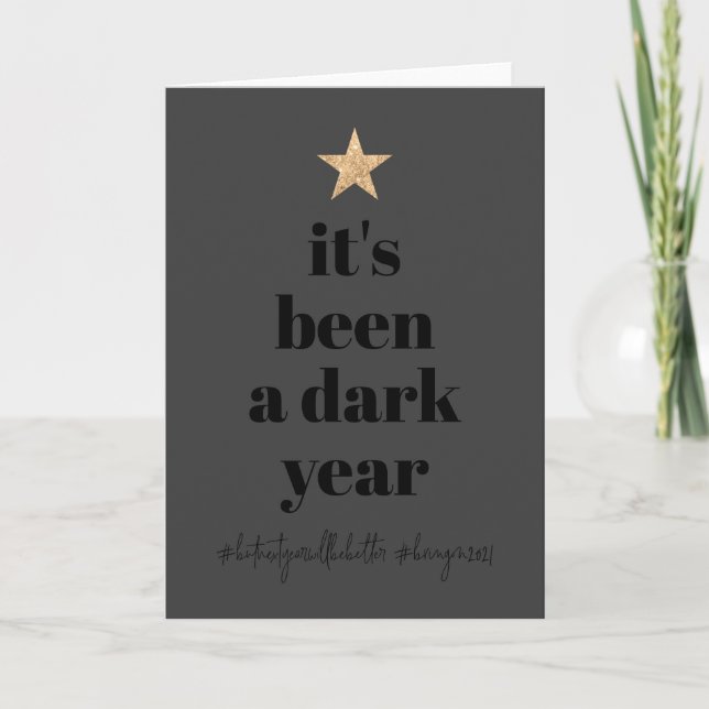 2020 Do-over Humour Typo Gold Star Tree Holiday (Front)